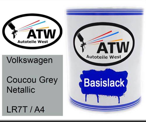 Volkswagen, Coucou Grey Netallic, LR7T / A4: 1L Lackdose, von ATW Autoteile West.